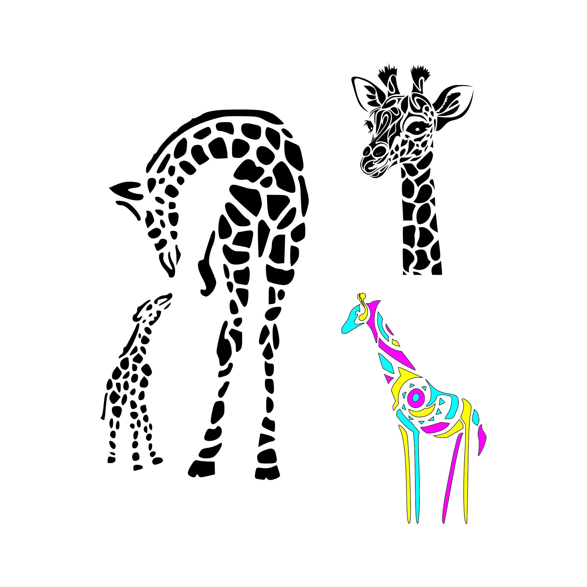 Download Giraffe SVG Mom and baby giraffe svg Giraffe Print SVG ...