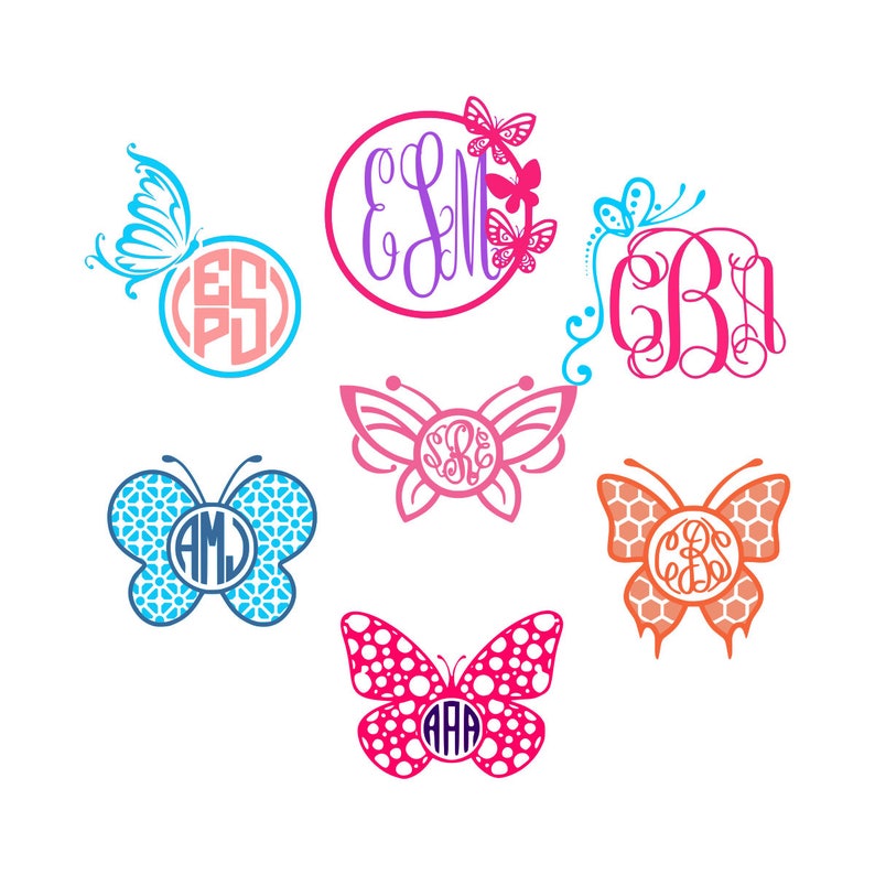 Download Butterfly Monogram svg Butterfly Frame svg Cut Files ...