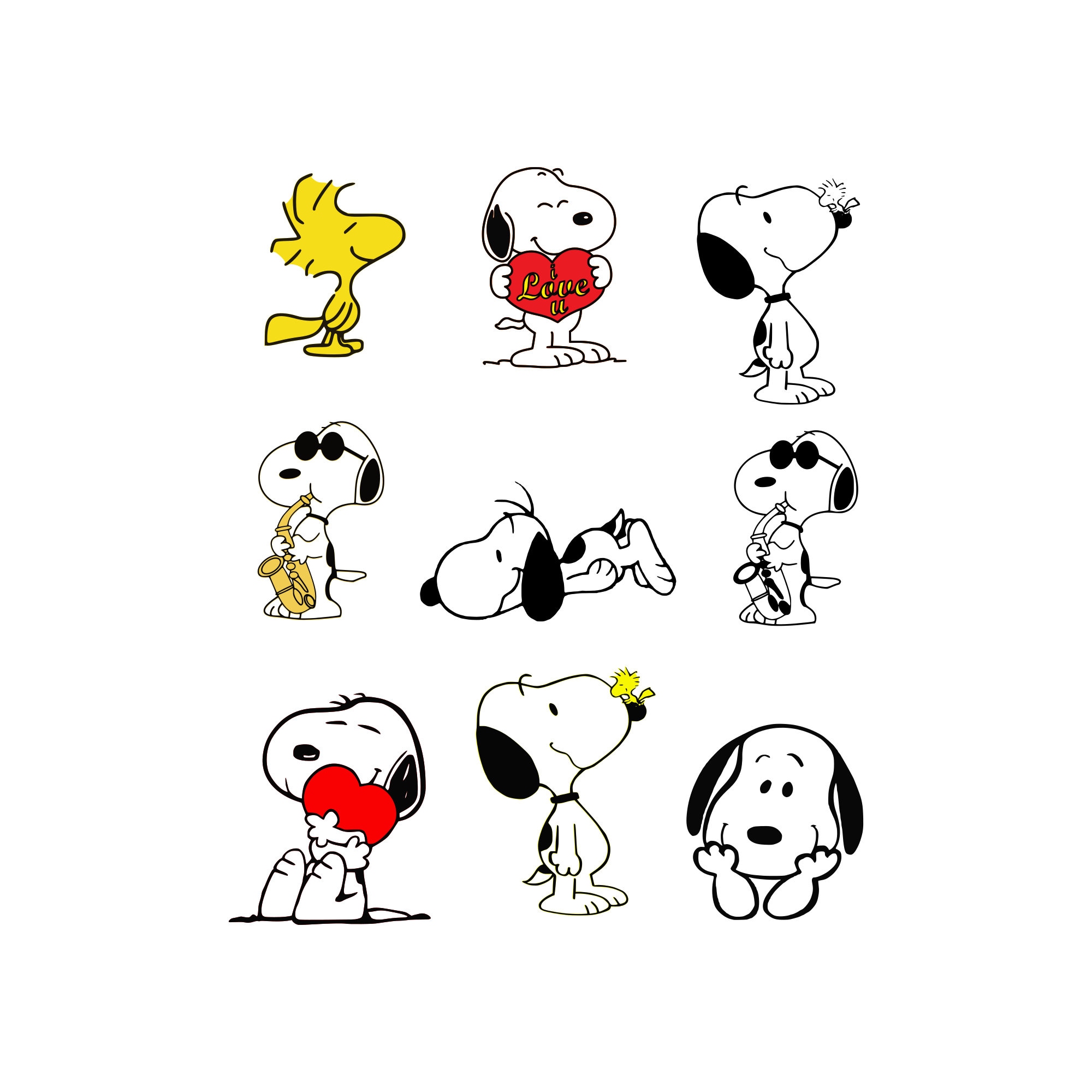 Download Snoopy svg Cartoon svg Cartoon dog Svg files for Cricut | Etsy