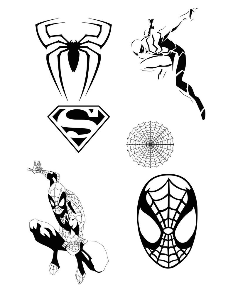 Download Spiderman svg clipart silhouette inspired by Spider man ...