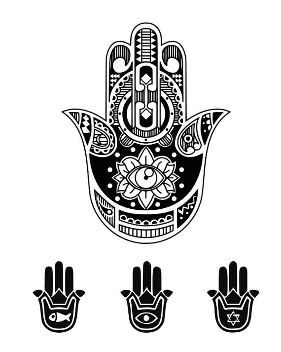 Hamsa Svg Symbols Svg Amulet Svg Hamsa Hand Svg Boho Hand Svg Etsy