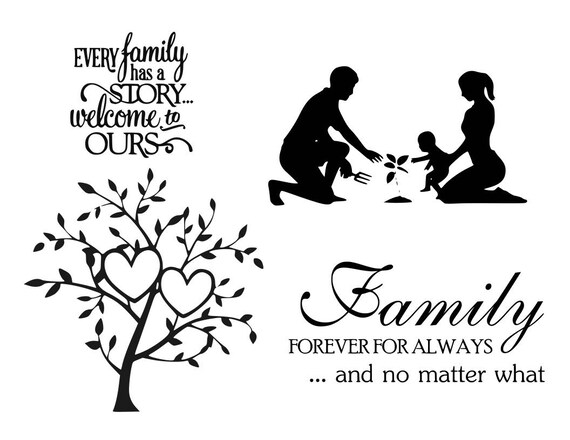 Tree Svg Family Tree Svg Family Tree Monogram Digital Download Etsy