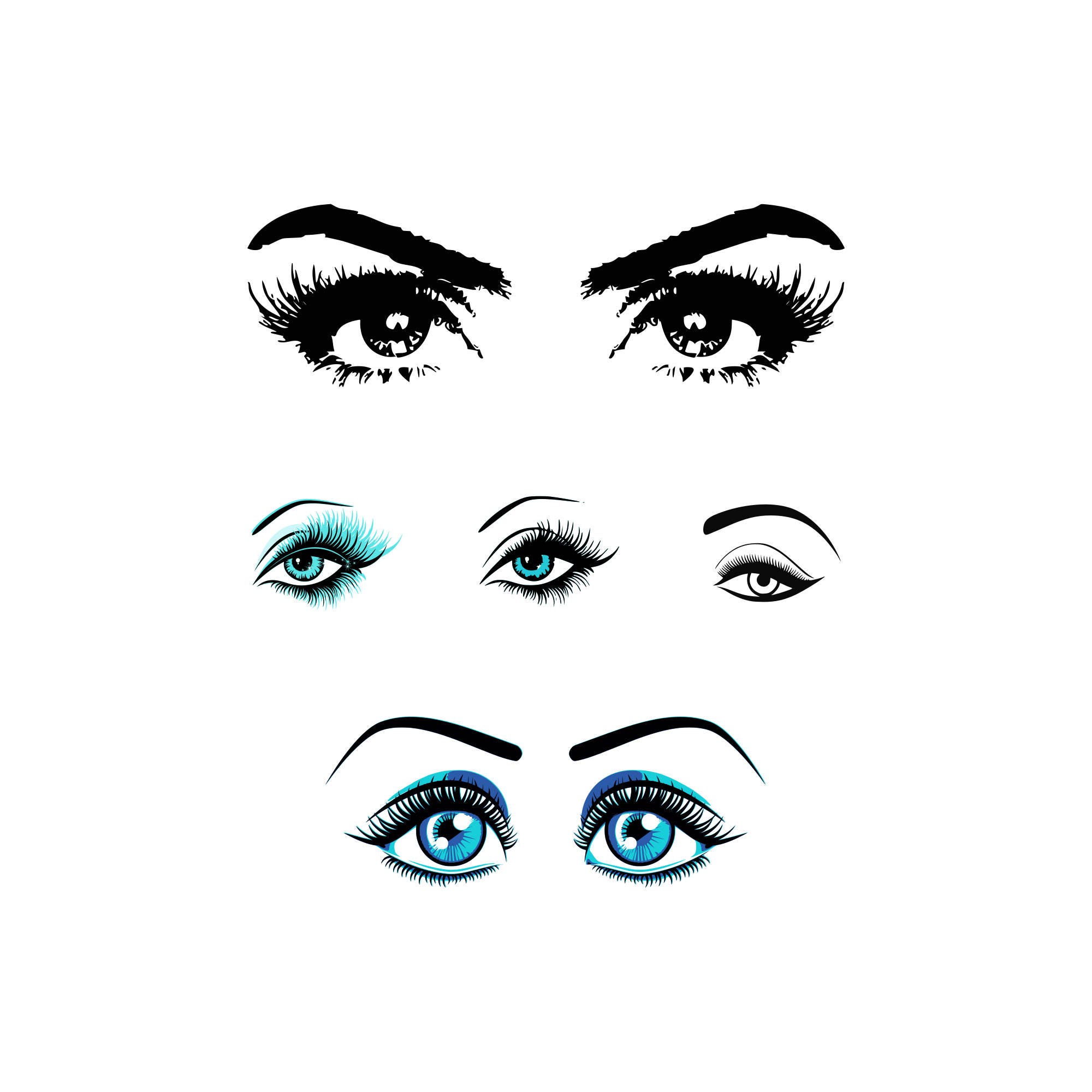 Download Eyelashes svg Makeup svg Eyes svg Makeup eyes svg Stylist svg | Etsy