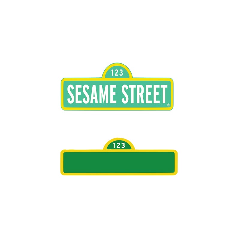 Sesame Street Svg Elmo Svg Sesame Stree Sign And Blank Sign Etsy