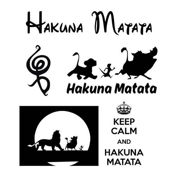 Hakuna Matata svg Lion King svg Hakuna Matata sayings svg | Etsy