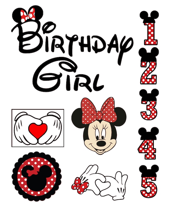 Download Birthday svg Minnie Mouse svg Disney svg files for Cricut | Etsy