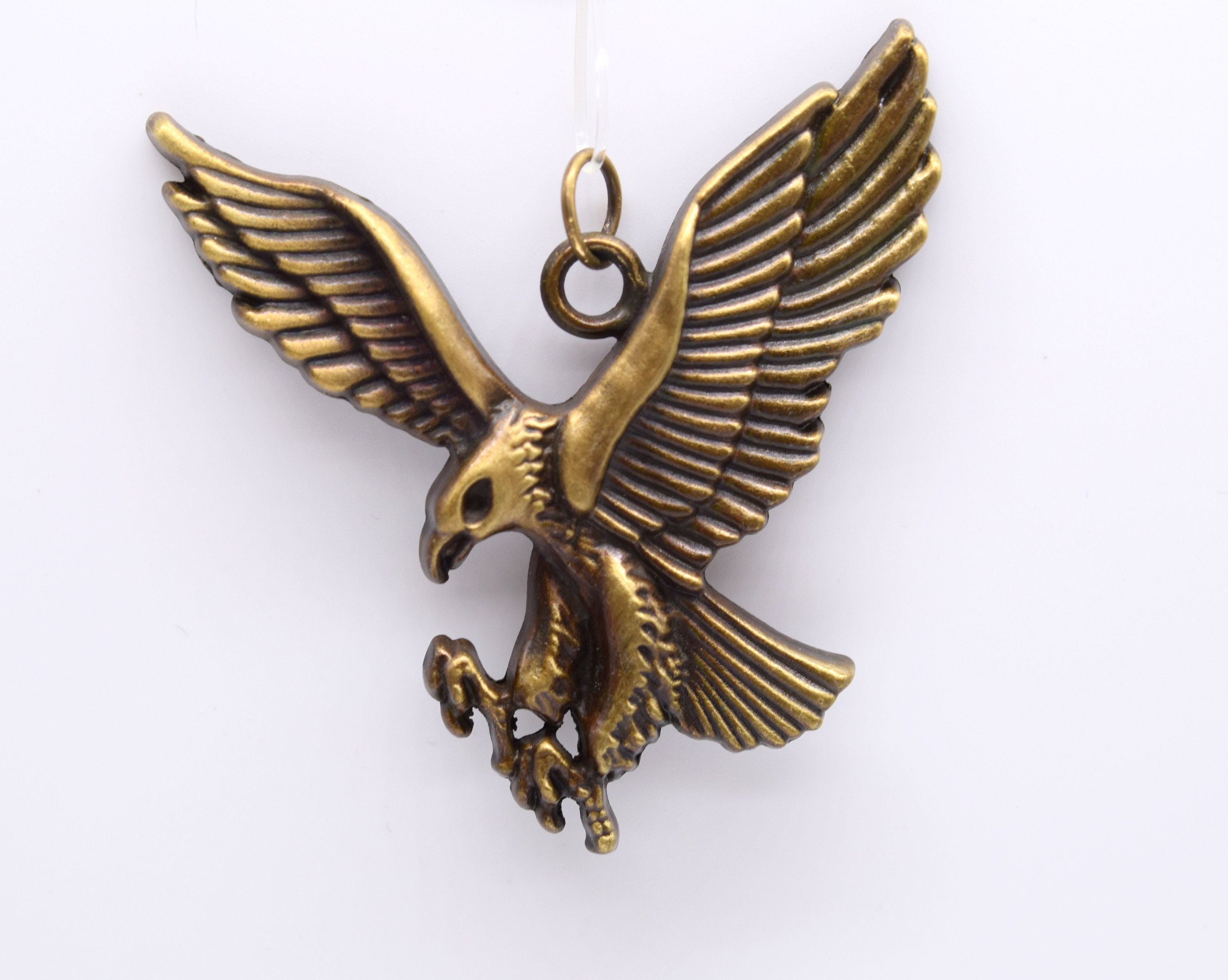 AMDXD Jewelry Men Pendant Necklace Eagle Pendant with Red Eyes Vintage Pendant for Men