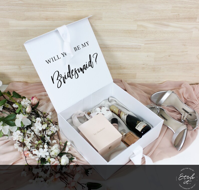 Large Personalised Cardboard Gift Box Bridal Party Present Etsy Australia