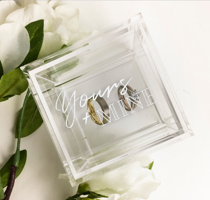 Custom Wedding Ring Box Acrylic Ring Box Wedding Gift Ring Etsy