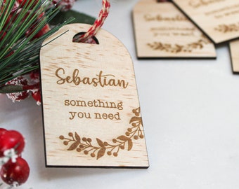 Christmas Gift Tag, Gifting, Xmas, Wood, Present, Kids, Custom Tag, Wooden, Children Xmas, Gift Tag Set, Wear, Read, Want, Need Tag, wooden