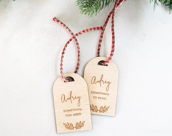 Christmas Gift Tag, Gifting, Xmas, Wood, Present, Kids, Custom Tag, Wooden, Children Xmas, Gift Tag Set, Wear, Read, Want, Need Tag, wooden