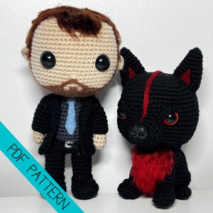 PATTERN: Supernatural Crowley and Hellhound Juliet Crochet PDF