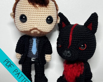 PATTERN: Supernatural Crowley and Hellhound Juliet Crochet PDF