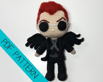 MOTIF : Good Omens Crowley Demon crocheté