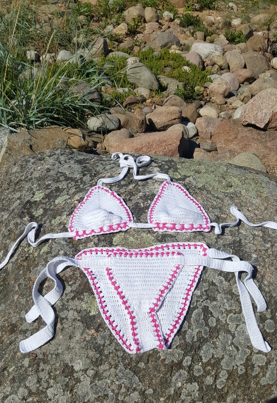 Crochet lace swimsuit 2025