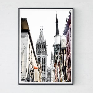 Rouen Cathedral Photo Print: Old Town France Travel Art (Digital Prints)