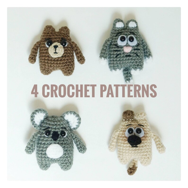 4 Crochet Patterns a Set of Crochet Patterns English Crochet Etsy