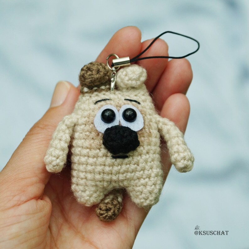 Dog keychain toy crochet pendant keychain animal gift for Etsy