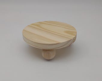 Six Inch Diameter Riser 2 1/2 Inches tall Unfinished Display Stand For Kitchen Or Plants