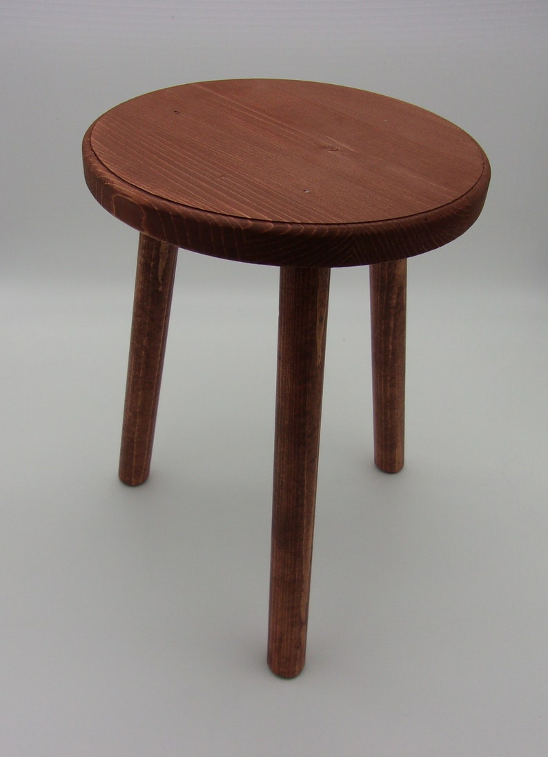 15 inches tall With 3 Legs Sanded and Ready to Paint or Stain Unfinished 11 inch Wood Plant Stand Stool FREE RETURNS Milking Stool