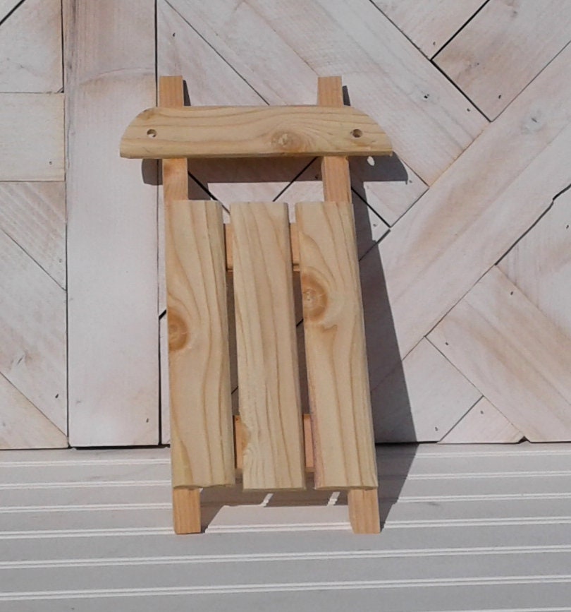 Unfinished Wood Sled Decoration Christmas Decoration Winter Etsy
