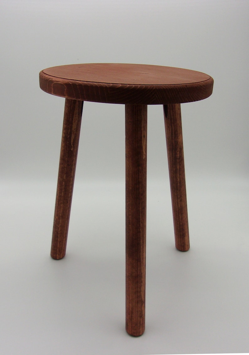 15 inches tall With 3 Legs Sanded and Ready to Paint or Stain Unfinished 11 inch Wood Plant Stand Stool FREE RETURNS Milking Stool