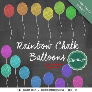 Chalkboard Clipart Balloons Chalkboard Balloons Chalk - Etsy