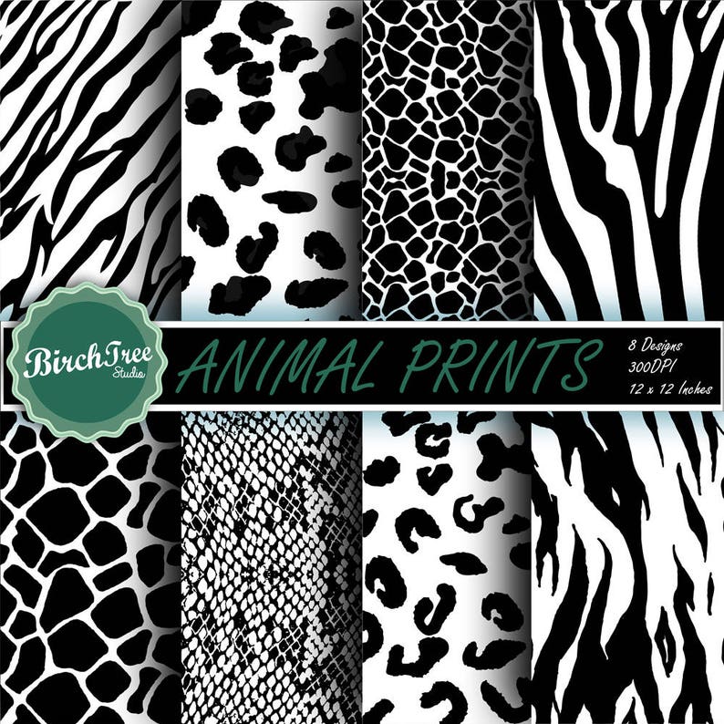 Animal Skin Clipart Animal Print Pattern Giraffe Leopard - Etsy