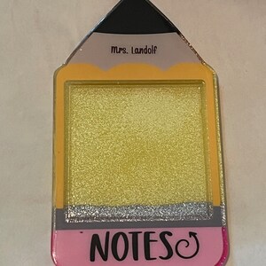 Pencil sticky note holder