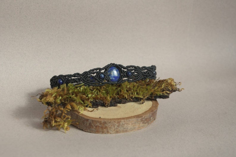 Bracelet with Lapis Lazuli Macram\u00e9 Boh\u00e9me Jewelry Lapis Lazuli Micro Macram\u00e9.