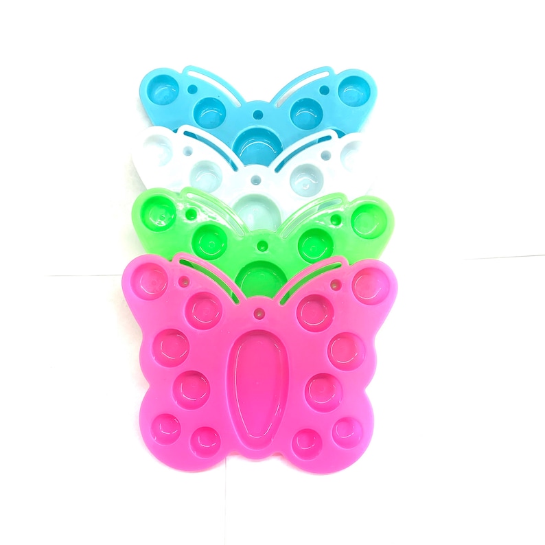 Plastique Papillon Hermit Crab Food Dish / Tray / Bowl 13 Compartiments / Trous / Sections image 1