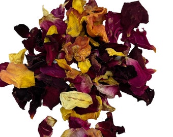 Homegrown Dried Rose Petals for Hermit Crabs - Multiple Varieties - Flowers - Natural Forage - Hermit Crab Diet