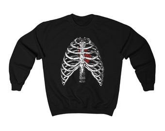 Felpa Scheletro - Halloween Ribcage Sweater