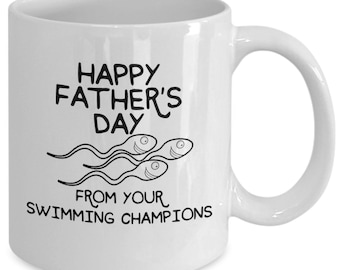 Happy Father's Day From Your Three Swimming Champions Coffee Mug