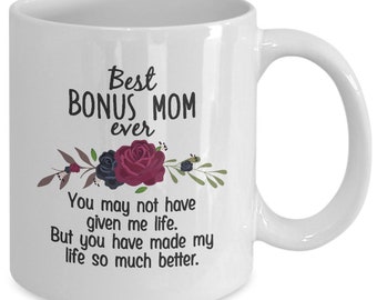 Bonus Mom Kaffeetasse - Herzliches Stiefmutter Geschenk