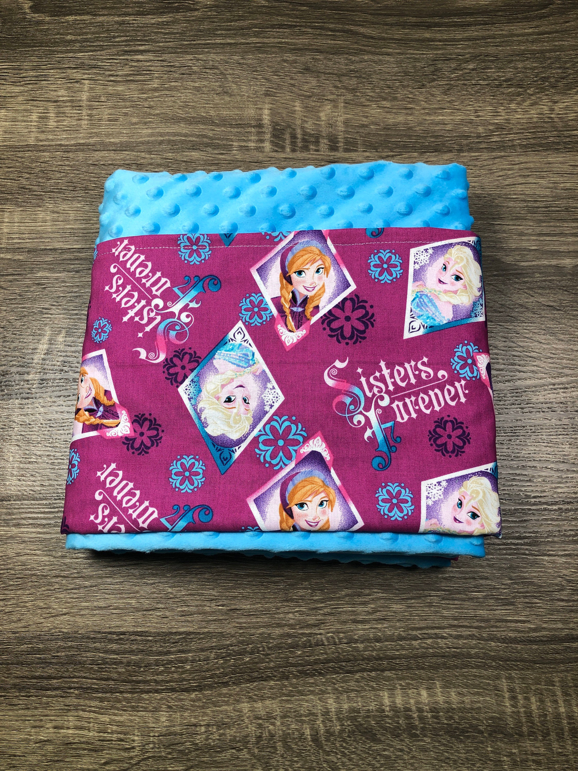 7.5 pound Ready to Ship Weighted Blanket, Glass beads, Frozen Sisters