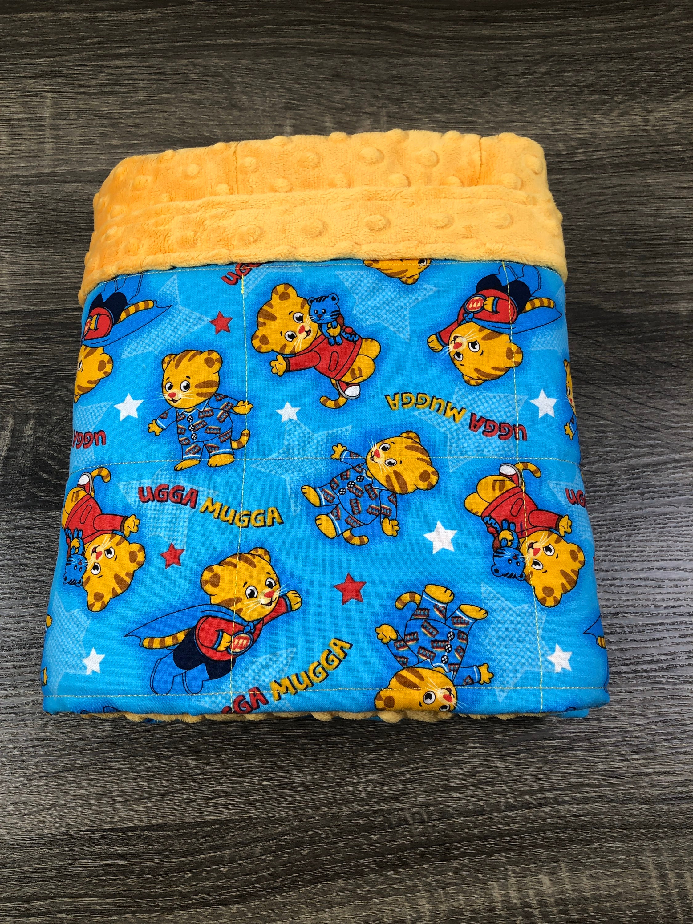 6 Pound Daniel Tiger Ready to Ship Weighted blanket, Tiger 6 pound