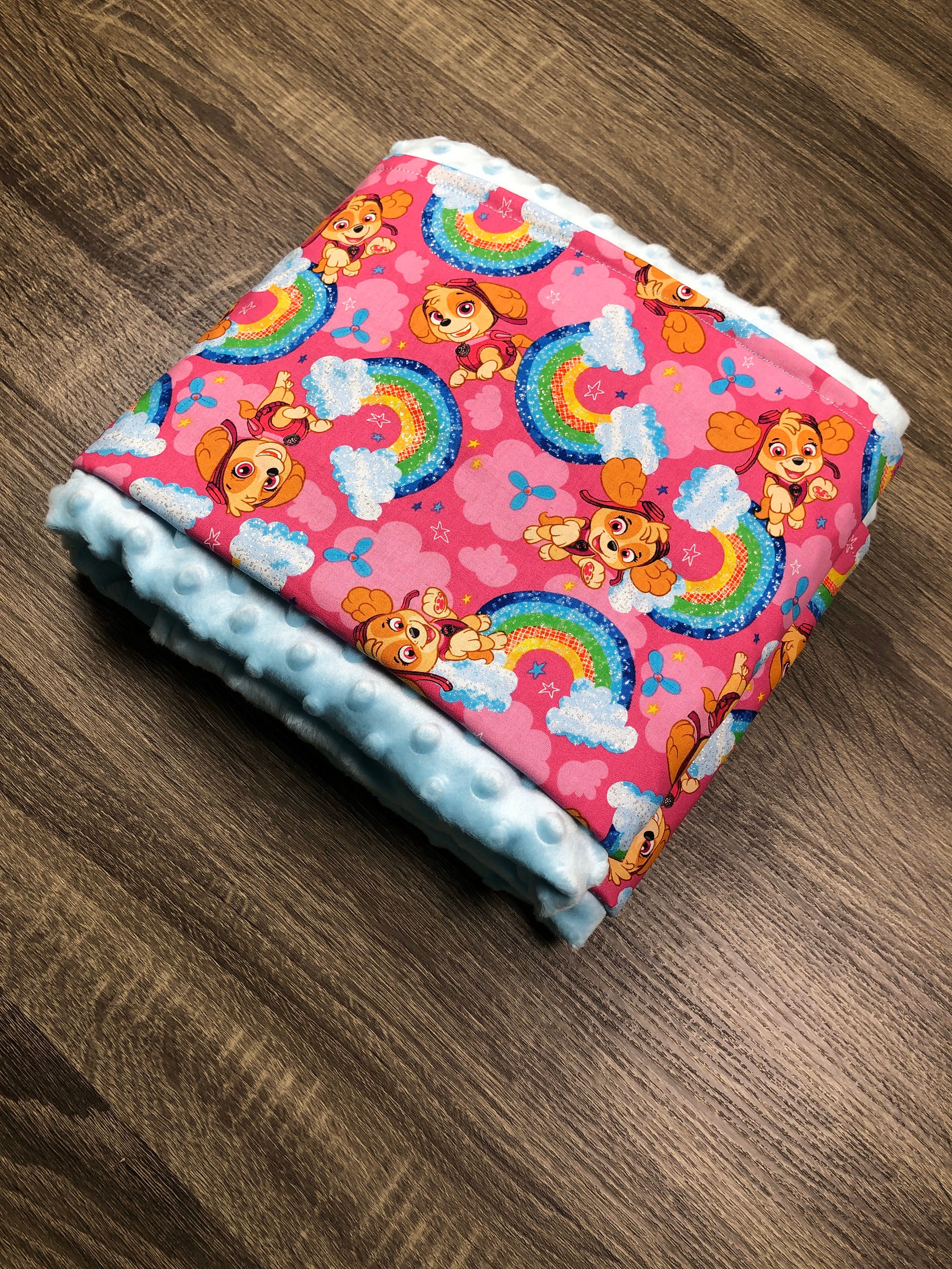 Paw Patrol Girls Weighted Blanket, Minky backing, Medium size weighted