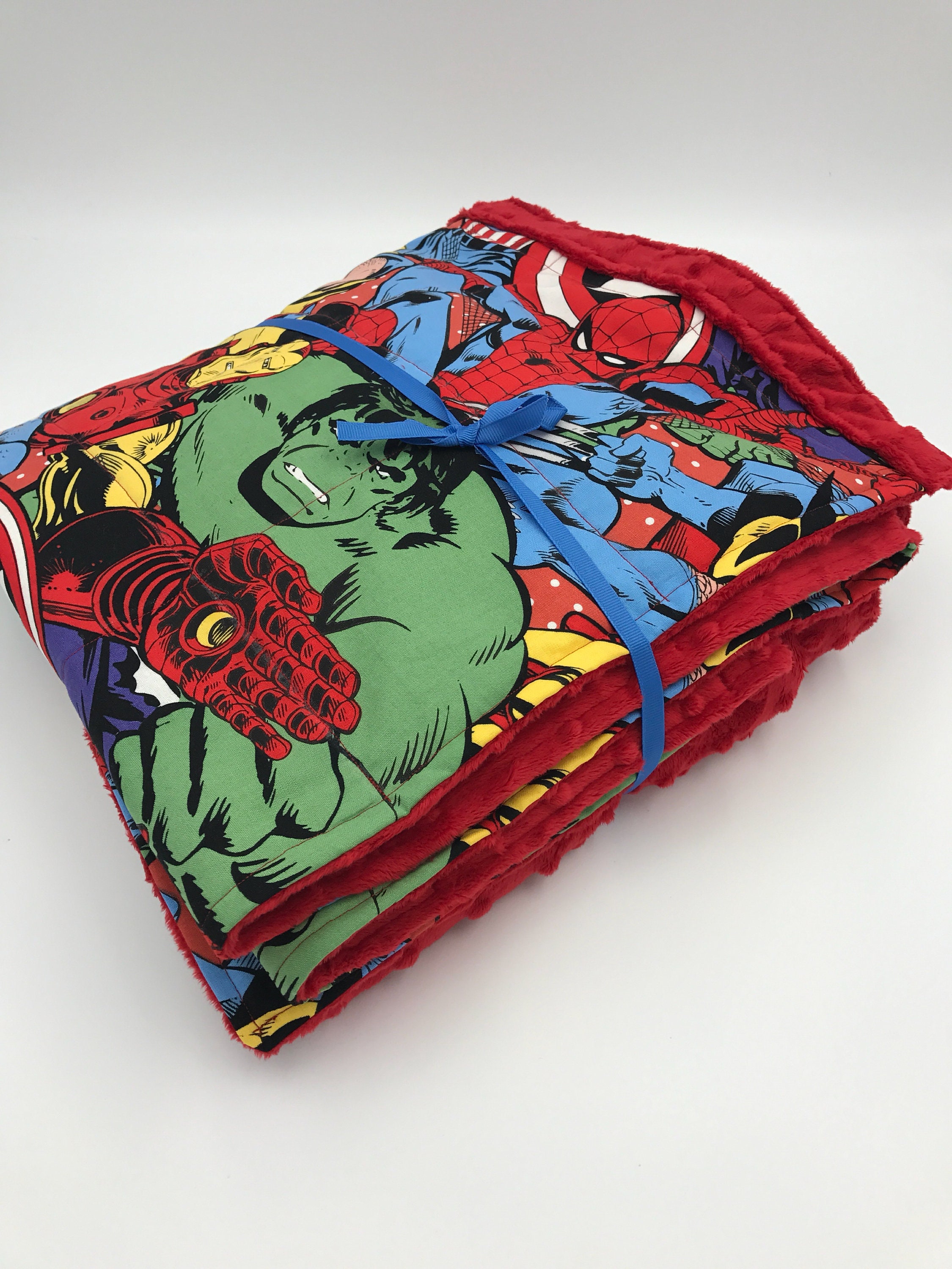 8 pound Ready to Ship Marvel Avengers Super Hero Squad Weighted Blanket