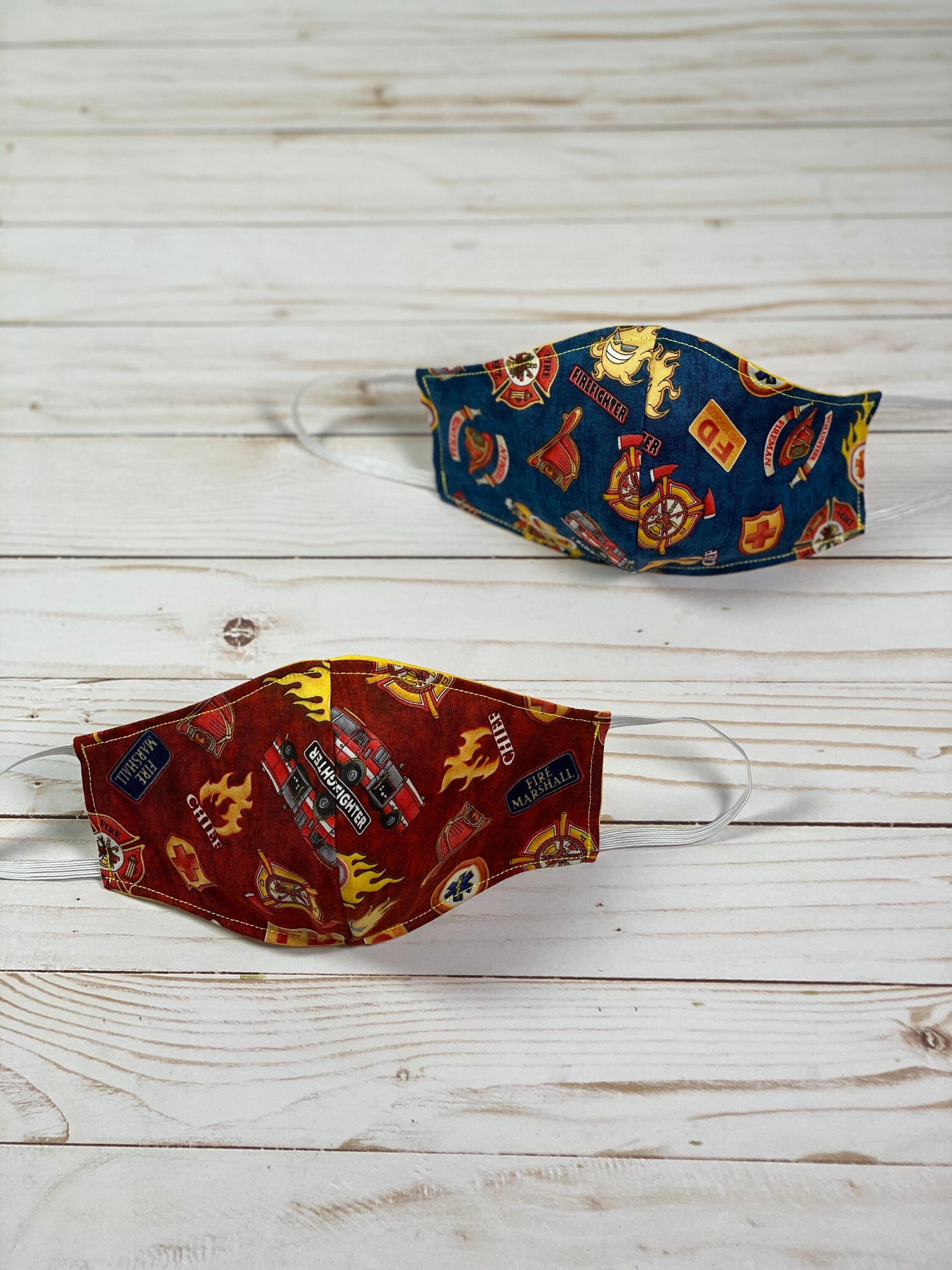 Child Size Fire Fighter Face Mask, Back to school Face