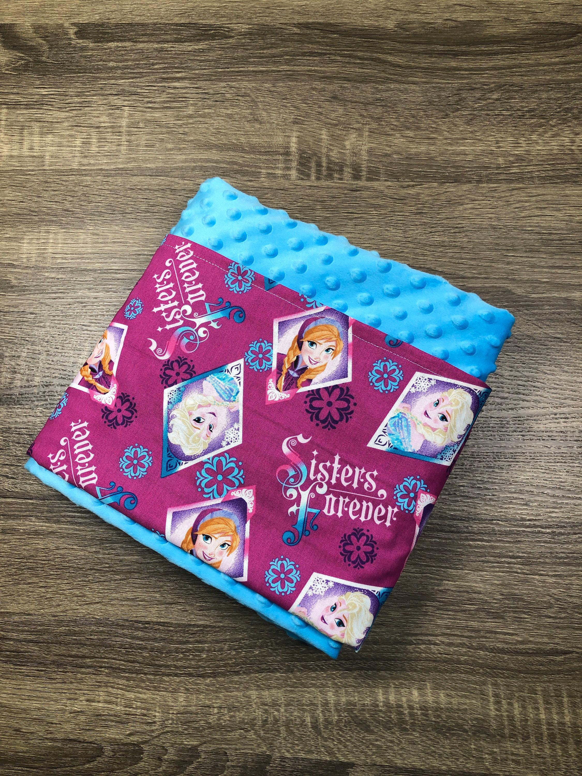 7.5 pound Ready to Ship Weighted Blanket, Glass beads, Frozen Sisters