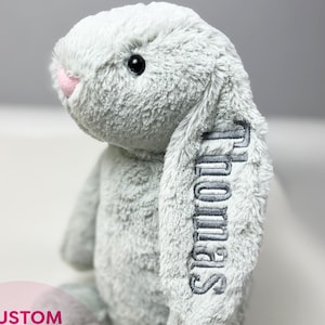 Personalized Bunny Plush Toy with Embroidered Name