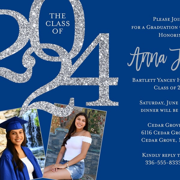 Digital Download Personalized for You - Class of 2024 Graduation Invitation