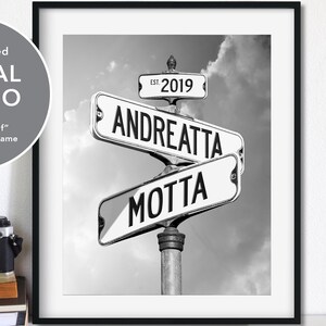 Street Signs with Names and Date Digital Photo You Print