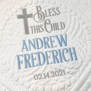 Personalized Baptism Blanket
