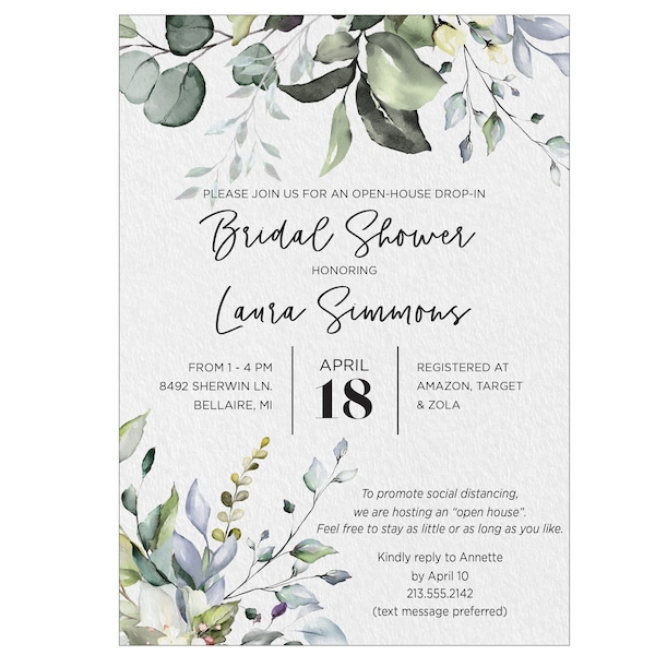 Open House Drop in Shower Invitation - Etsy