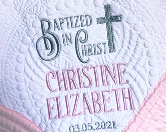 Personalized Christening Blanket