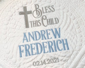 Personalized Baptism Blanket
