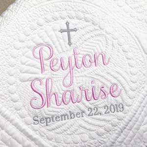 Personalized Baptism Blanket Gift for Baby