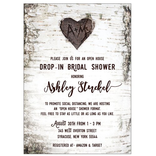 Open House Drop in Shower Bridal Shower Invitation With - Etsy